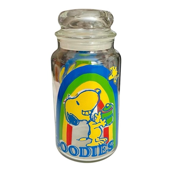 Peanuts Other - Vintage Snoopy Goodie Jar, Rainbow